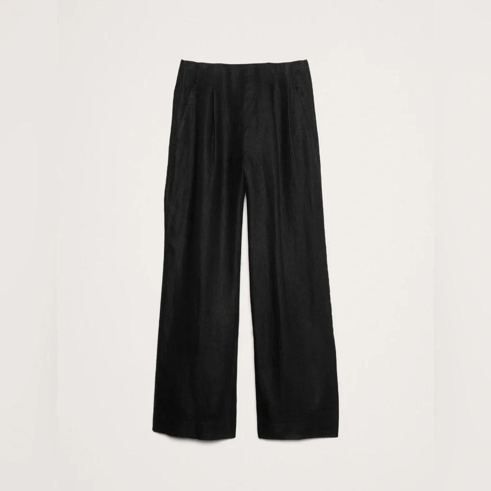 NWT Banana Republic Black Wide-Leg Pants